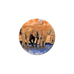 Elephants Animal Art Abstract Golf Ball Marker by Celenk