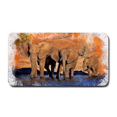 Elephants Animal Art Abstract Medium Bar Mats by Celenk