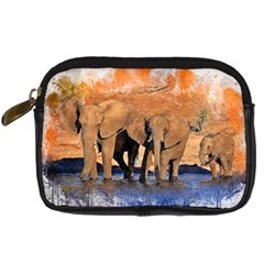 Elephants Animal Art Abstract Digital Camera Cases by Celenk