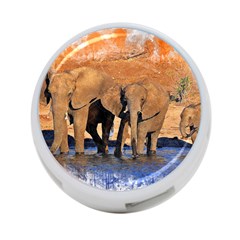 Elephants Animal Art Abstract 4-port Usb Hub (two Sides)  by Celenk