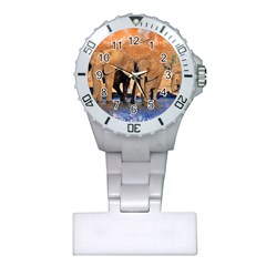 Elephants Animal Art Abstract Plastic Nurses Watch by Celenk