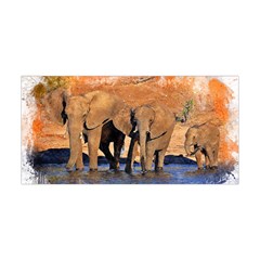 Elephants Animal Art Abstract Yoga Headband by Celenk