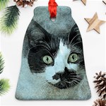 Cat Pet Art Abstract Vintage Bell Ornament (Two Sides) Front