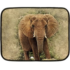 Elephant Animal Art Abstract Fleece Blanket (mini) by Celenk