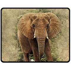 Elephant Animal Art Abstract Fleece Blanket (medium)  by Celenk