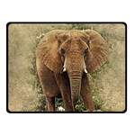 Elephant Animal Art Abstract Double Sided Fleece Blanket (Small)  45 x34  Blanket Back