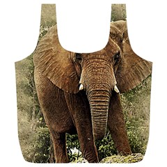 Elephant Animal Art Abstract Full Print Recycle Bags (l)  by Celenk