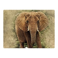 Elephant Animal Art Abstract Double Sided Flano Blanket (mini)  by Celenk