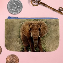 Elephant Animal Art Abstract Large Coin Purse by Celenk