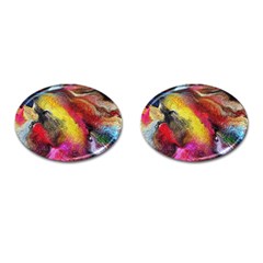 Background Art Abstract Watercolor Cufflinks (oval) by Celenk