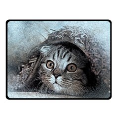 Cat Pet Art Abstract Vintage Fleece Blanket (small)