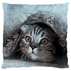 Cat Pet Art Abstract Vintage Large Cushion Case (one Side) by Celenk