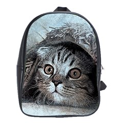 Cat Pet Art Abstract Vintage School Bag (xl) by Celenk