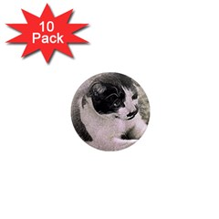 Cat Pet Art Abstract Vintage 1  Mini Magnet (10 Pack)  by Celenk