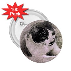 Cat Pet Art Abstract Vintage 2 25  Buttons (100 Pack)  by Celenk