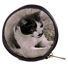 Cat Pet Art Abstract Vintage Mini Makeup Bags by Celenk