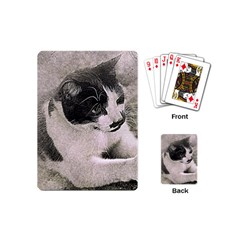 Cat Pet Art Abstract Vintage Playing Cards (mini)  by Celenk