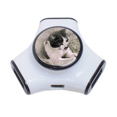 Cat Pet Art Abstract Vintage 3-port Usb Hub by Celenk