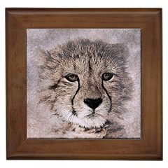 Leopard Art Abstract Vintage Baby Framed Tiles by Celenk