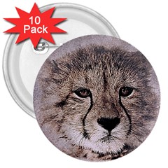 Leopard Art Abstract Vintage Baby 3  Buttons (10 Pack)  by Celenk