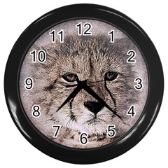 Leopard Art Abstract Vintage Baby Wall Clocks (black) by Celenk