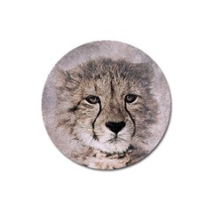 Leopard Art Abstract Vintage Baby Magnet 3  (round) by Celenk