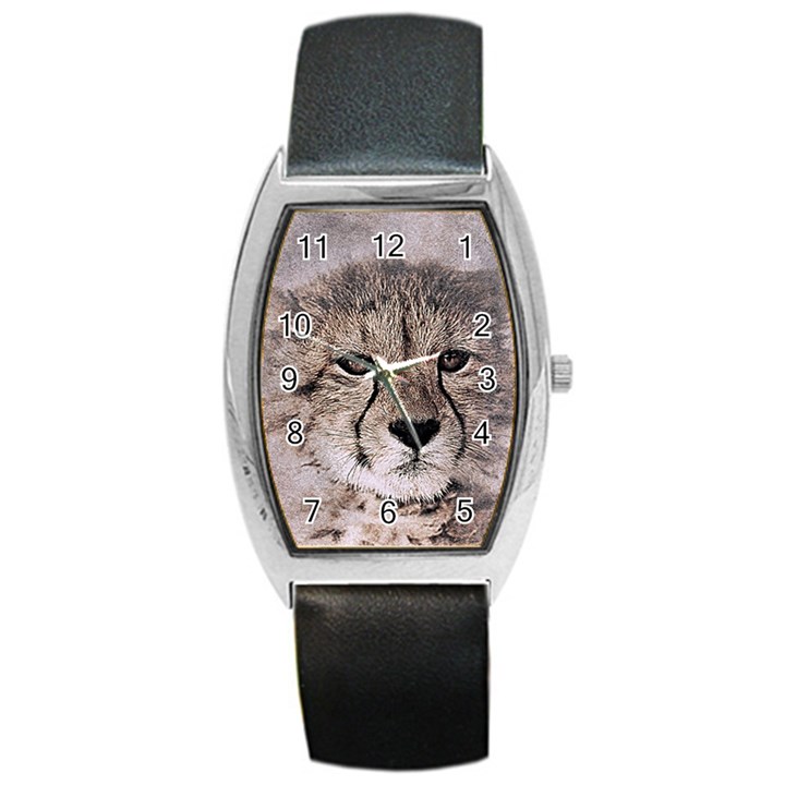 Leopard Art Abstract Vintage Baby Barrel Style Metal Watch