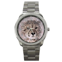 Leopard Art Abstract Vintage Baby Sport Metal Watch by Celenk