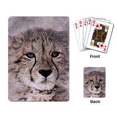 Leopard Art Abstract Vintage Baby Playing Card by Celenk