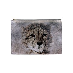 Leopard Art Abstract Vintage Baby Cosmetic Bag (medium)  by Celenk