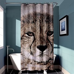 Leopard Art Abstract Vintage Baby Shower Curtain 36  X 72  (stall)  by Celenk