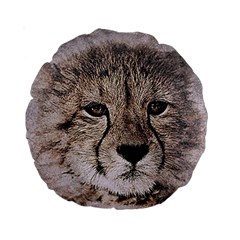 Leopard Art Abstract Vintage Baby Standard 15  Premium Round Cushions by Celenk