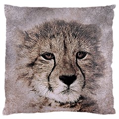 Leopard Art Abstract Vintage Baby Large Flano Cushion Case (one Side) by Celenk