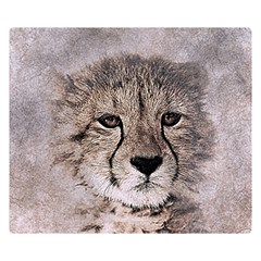 Leopard Art Abstract Vintage Baby Double Sided Flano Blanket (small)  by Celenk