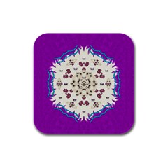 Eyes Looking For The Finest In Life As Calm Love Rubber Square Coaster (4 Pack)  by pepitasart