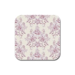 French Chic Rubber Square Coaster (4 Pack)  by NouveauDesign