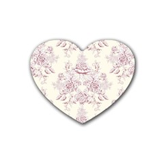 French Chic Rubber Coaster (heart)  by NouveauDesign