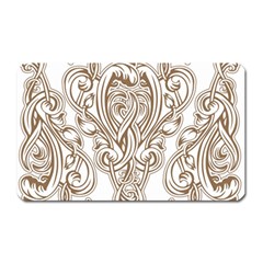 Beautiful Gold Floral Pattern Magnet (rectangular) by NouveauDesign