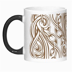 Beautiful Gold Floral Pattern Morph Mugs by NouveauDesign