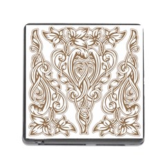 Beautiful Gold Floral Pattern Memory Card Reader (square) by NouveauDesign