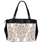 beautiful gold floral pattern Office Handbags (2 Sides)  Back