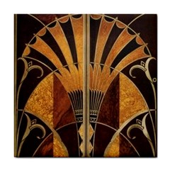 Art Deco Gold Tile Coasters by NouveauDesign