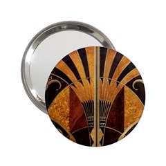 Art Deco Gold 2 25  Handbag Mirrors by NouveauDesign