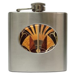 Art Deco Gold Hip Flask (6 Oz) by NouveauDesign