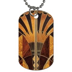 Art Deco Gold Dog Tag (two Sides) by NouveauDesign