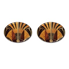 Art Deco Gold Cufflinks (oval) by NouveauDesign