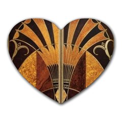 Art Deco Gold Heart Mousepads by NouveauDesign