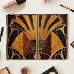 Art Deco Gold Cosmetic Bag (xl) by NouveauDesign