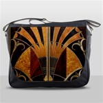 art deco gold Messenger Bags Front