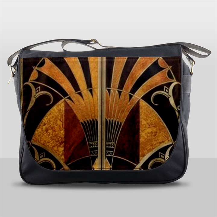 art deco gold Messenger Bags